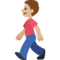 Person Walking - Medium Light emoji on Facebook